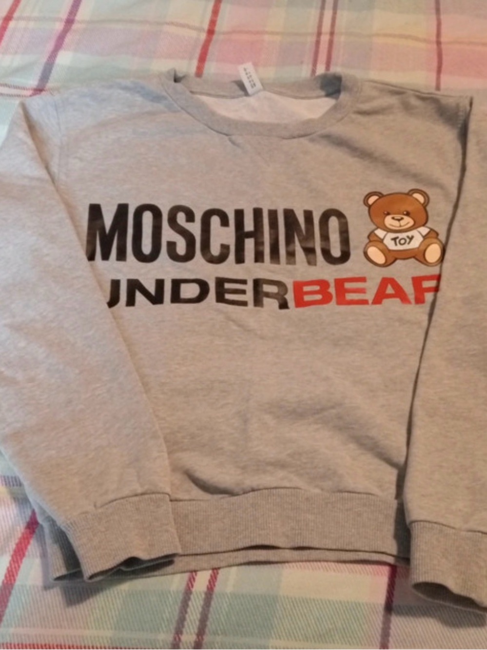 Moschino Underbear Grey Sweatshirt with Teddy